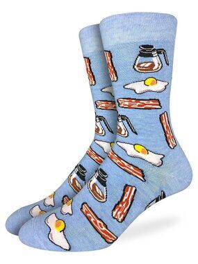 Men's Good Luck Sock Crew Socks | Breakfast Socks | NWT
